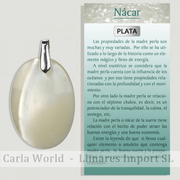 NÁCAR. Colgante PLATA....