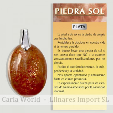 PIEDRA SOL. Colgante PLATA....