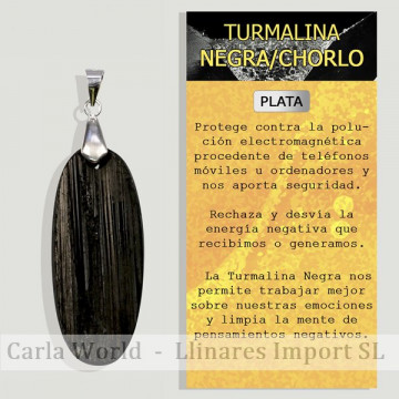 TURMALINA NEGRA. Colgante...