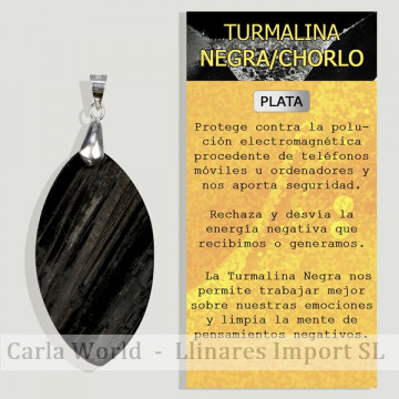 TURMALINA NEGRA. Colgante...