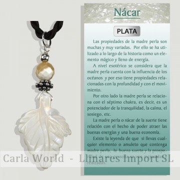 NÁCAR. Colgante PLATA. Hoja...