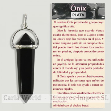ONIX. Pendentif bascule ARGENT