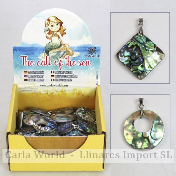 L'APPEL DE LA MER. Pendentif ormeau. Formulaires assortis