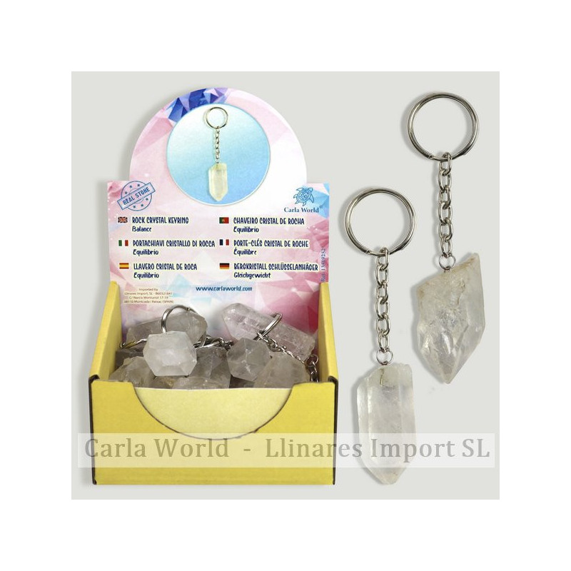 POINTES DE CRISTAL DE QUARTZ. Porte-clés minéral POINTES DE CRISTAL DE QUARTZ. Porte-clés minéral