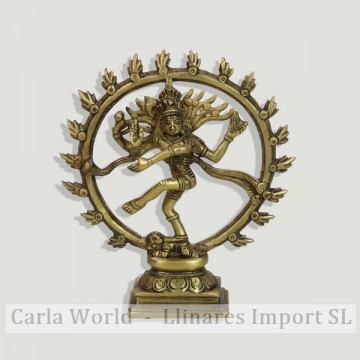 Natraj brass with square base. 15cm