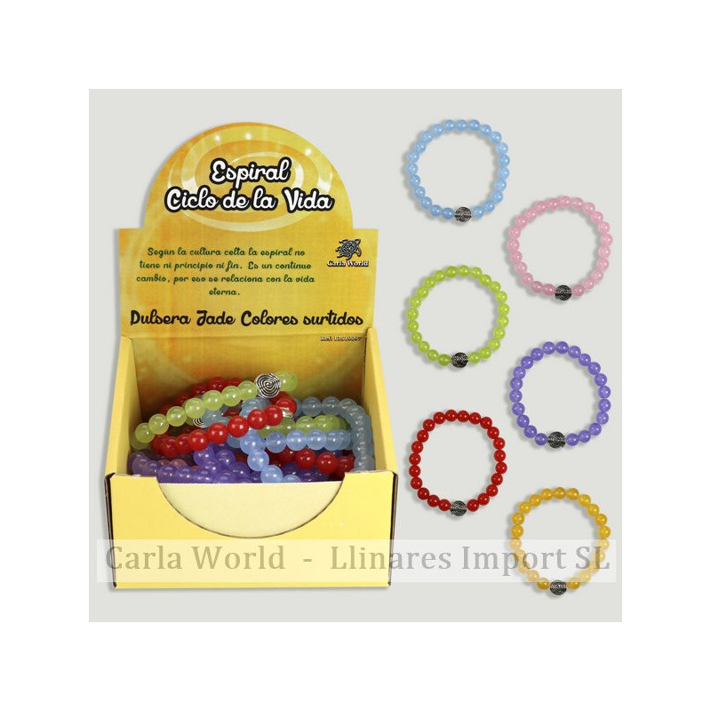 SPIRAL - Circle of life. Jade with spiral bead. Assorted colours SPIRAL - Circle of life. Jade with spiral bead. Assorted colours