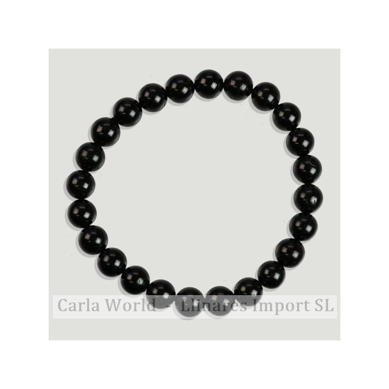 TOURMALINE NOIRE. Bracelet minéral. 8mm. TOURMALINE NOIRE. Bracelet minéral. 8mm.