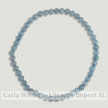 AQUAMARINE. Mineral bracelet. 4mm.