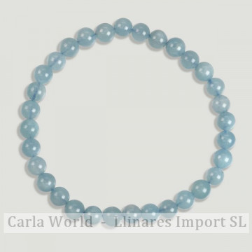 AQUAMARINE. Mineral bracelet. 6mm.