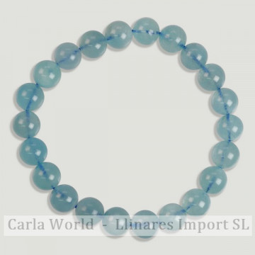 AQUAMARINE. Mineral bracelet. 8mm.