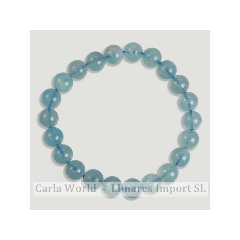 AGUAMARINA. Pulsera mineral bola. 8mm. AGUAMARINA. Pulsera mineral bola. 8mm.