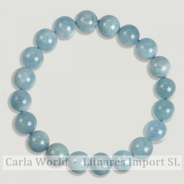 AQUAMARINE. Mineral bracelet. 10mm.