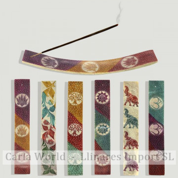 Carved Soap Stone Incense Holder. Assorted models and colors. 26cm