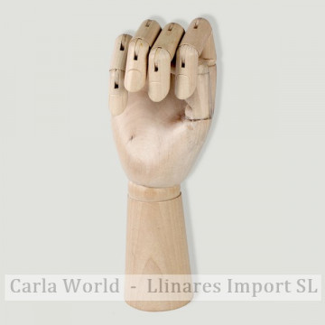 Wooden Articulated Hand. 30cm