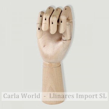 Mano Articulada de madera. 30cm