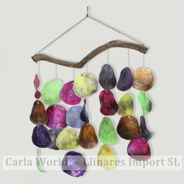 Movil conchas y placuna 25 piezas. Multicolor. 40x70cm