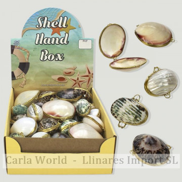 SHELL HAND BOX. Pastilleros/cajitas conchas surtidas