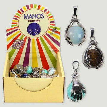 MANOS. Colgante minerales surtidos