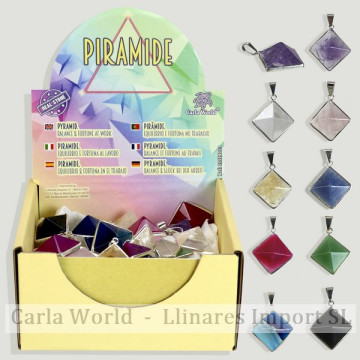 PIRAMIDE. Colgante pirámide minerales surtidos