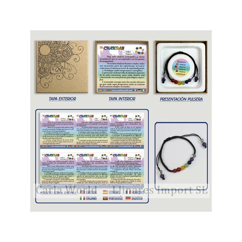 Chakra. Macramé bracelet. 6mm. Gift box Chakra. Macramé bracelet. 6mm. Gift box