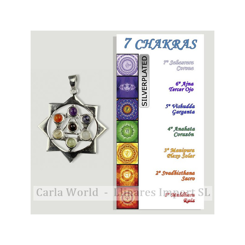 CHAKRA. Colgante SILVERPLATED. Estrella y Triangulo CHAKRA. Colgante SILVERPLATED. Estrella y Triangulo