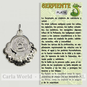 SERPIENTE. Colgante plata....