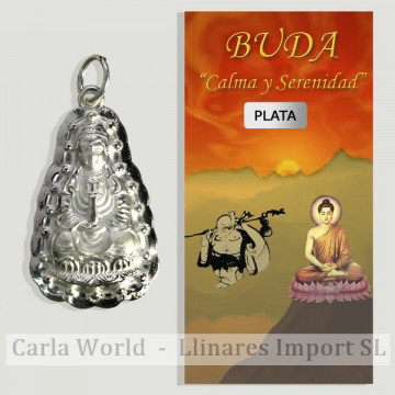 BUDA. Colgante plata. 3x1,6cm