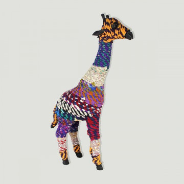 Indian craftsmanship. Giraffe fabric and rope. Assorted colors