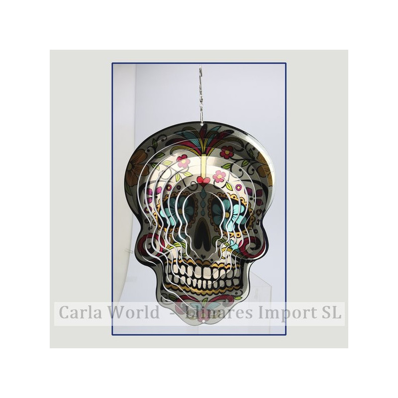 Steel spinner. Multicolored skull 23x30cm Steel spinner. Multicolored skull 23x30cm