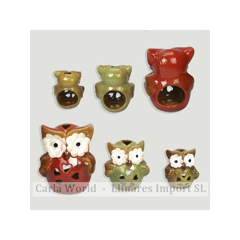 Set 3 Búhos cerámica. 8,5cm/10cm/15cm Set 3 Búhos cerámica. 8,5cm/10cm/15cm