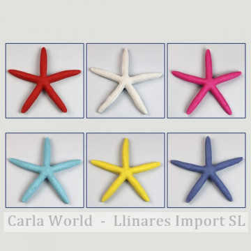 Estrella mar resina puntas. Colores surtidos. 13cm