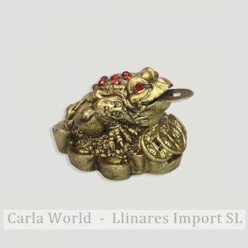 Golden resin moon toad. Beads. 5x4cm