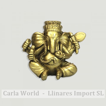 Ganesha golden resin. 9,5x8cm