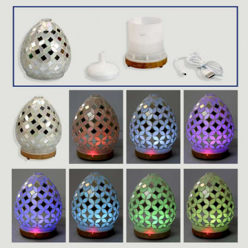 Lâmpada difusora com LED USB. Mosaico de ovos 12x15