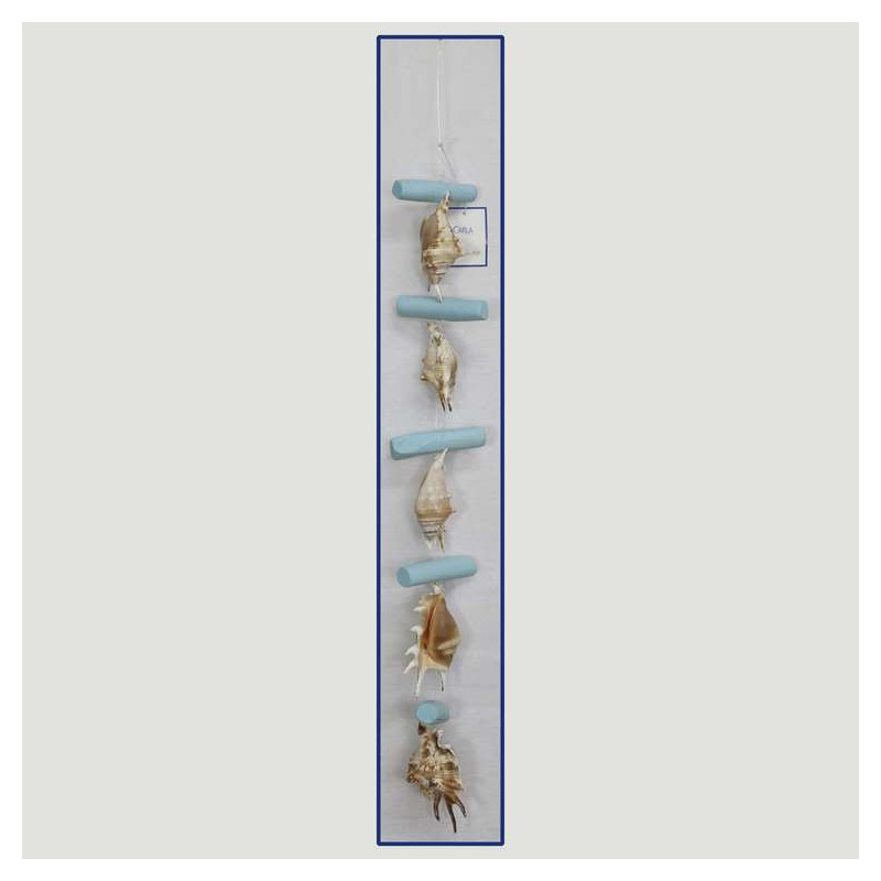 Movil conchas 5 piezas. Lambis y troncos. 60cm Movil conchas 5 piezas. Lambis y troncos. 60cm