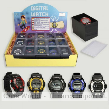 DIGITAL WATCH. Digital clock dial 5cm. Assortments