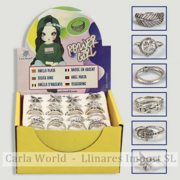 POWER GIRL. Silver Ring. Model 03. Assortments