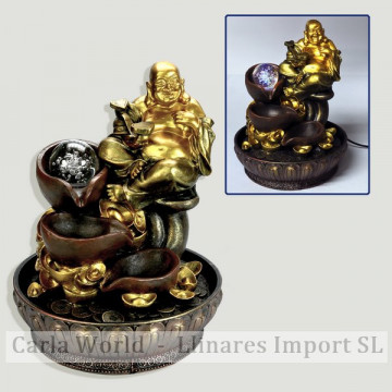 Resin source. Pekong with ball. 23x23x30cm