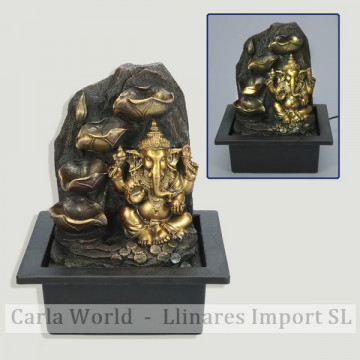 Resin source. Golden ganesha. 23x17x25cm
