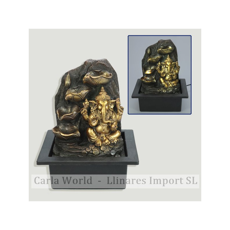 Resin source. Golden ganesha. 23x17x25cm Resin source. Golden ganesha. 23x17x25cm