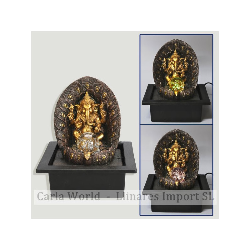 Resin source. Ganesha golden altar with ball. 23x17x25cm Resin source. Ganesha golden altar with ball. 23x17x25cm