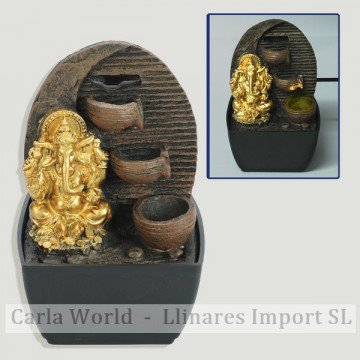 Resin source. Golden ganesha. 23x12x18cm