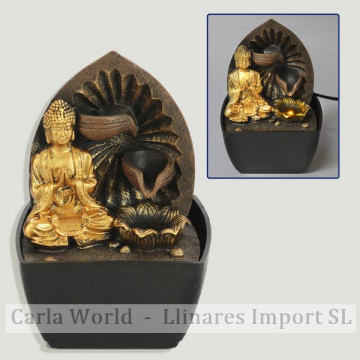 Resin source. Golden Buddha altar. 23x12x18cm