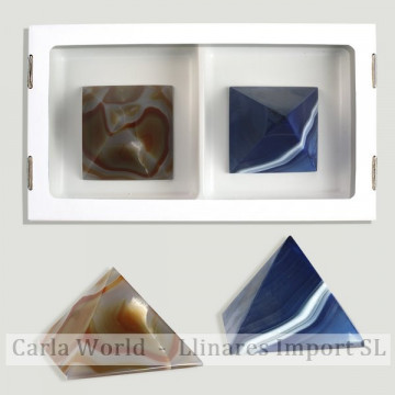 Pyramid. Agate assorted colors. 240-260gr. 