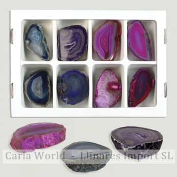 Agate. Thick plate. Assorted colors.