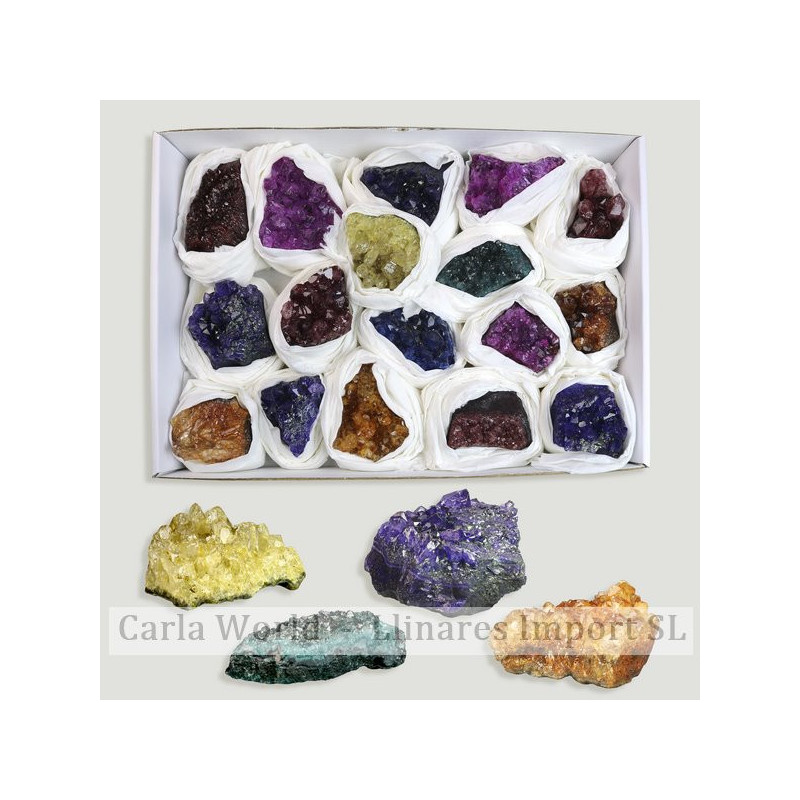 Boîte. Druse améthyste. Arc-en-ciel. 26x17cm. Boîte. Druse améthyste. Arc-en-ciel. 26x17cm.