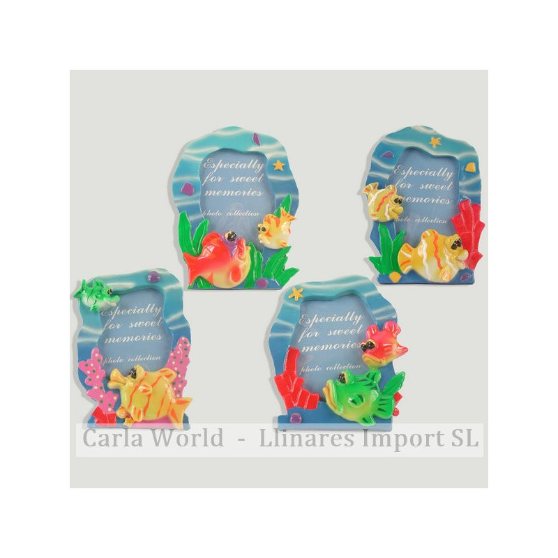 Resin photo frame fish 17x11cm Resin photo frame fish 17x11cm