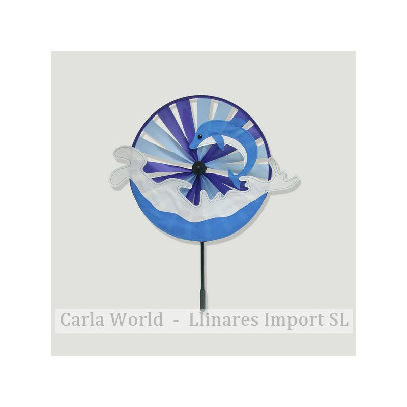 Molinillo de viento, espiral red+delfin Molinillo de viento, espiral red+delfin