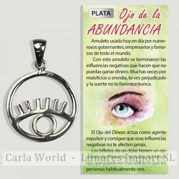 OJO ABUNDANCIA. Colgante Plata. 20x20mm.