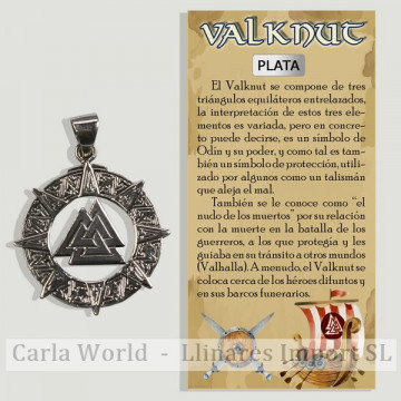 VLAKNUT. Pendentif en argent. 28mm